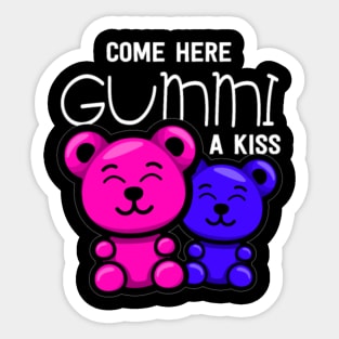 Cute Gummi Bear Kiss Sweets Gift Idea Sticker